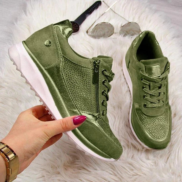 Sneakers Damă cu Fermoar și Detalii Strălucitoare | M&R - 5 - Modariox