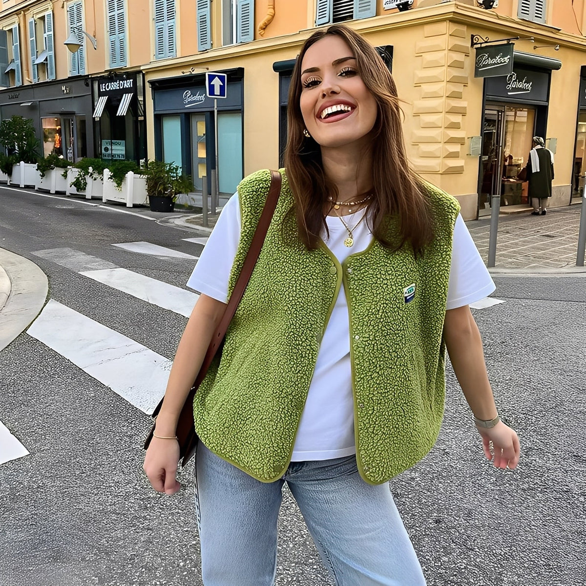 Vestă Fleece Damă cu Croială Lejeră și Buzunare | M&R - 2 - Modariox