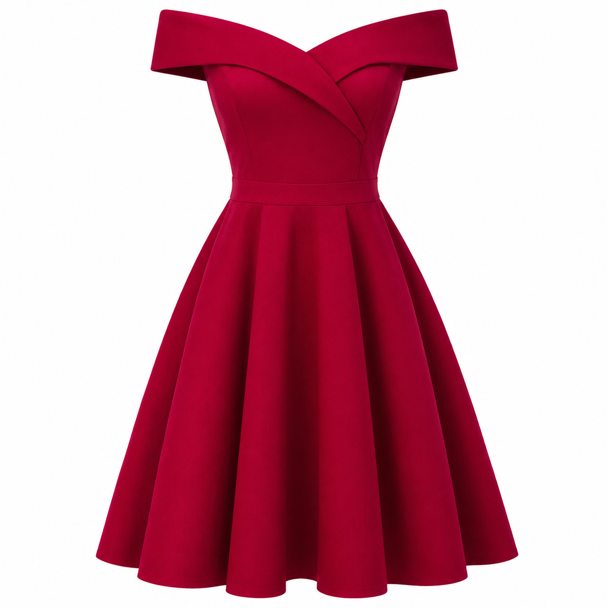Rochie Midi cu umeri expuși și croială evazată | M&R - 3 - Modariox