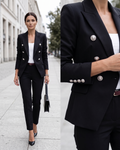 Costum Elegant Damă cu Blazer și Pantaloni cu Accente Strălucitoare | M&R - 1 - Modariox