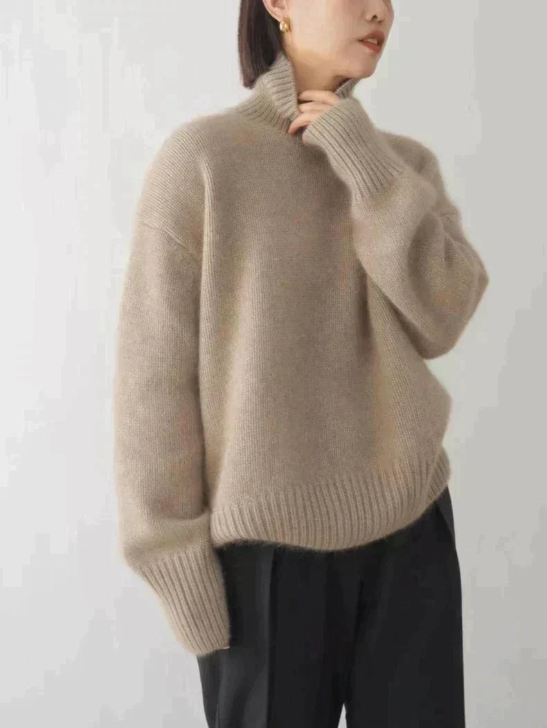 Pullover Damă cu Guler Înalt și Croială Lejeră - 7 - Modariox