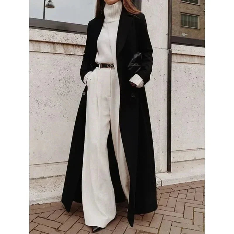 Palton lung elegant cu croială ajustată | M&R - 3 - Modariox