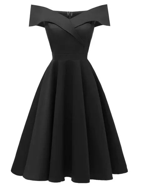 Rochie Midi cu umeri expuși și croială evazată | M&R - 2 - Modariox
