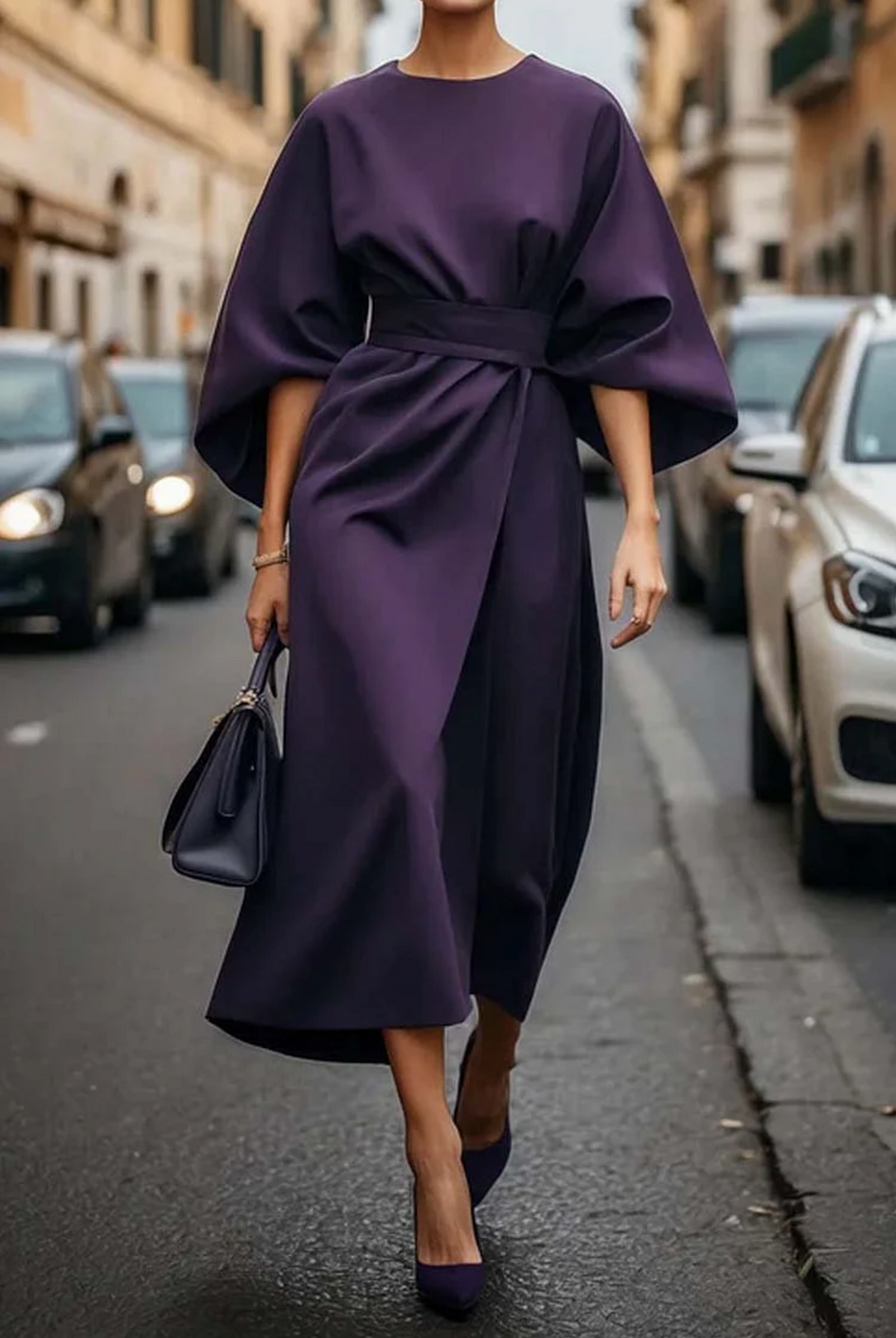 Rochie maxi damă cu croi lejer și mâneci ample - 6 - Modariox