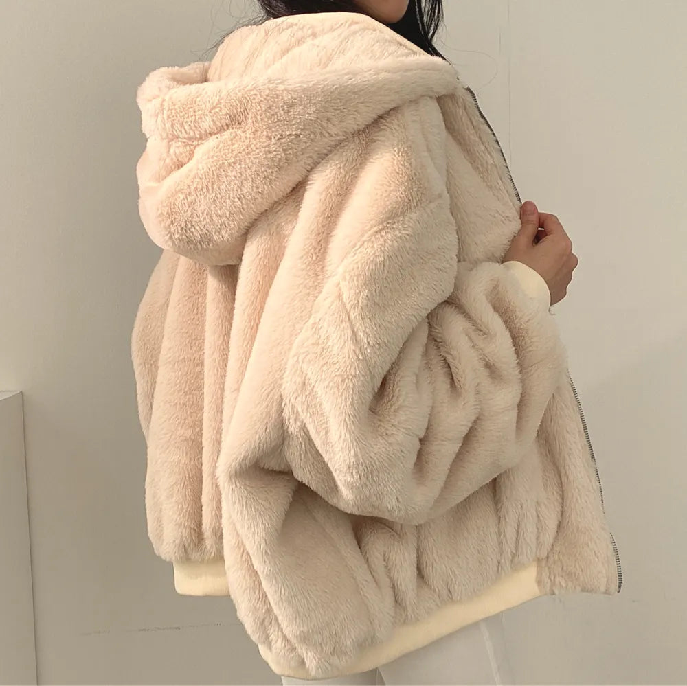 Geacă damă oversized cu guler căptușit și fermoar - 6 - Modariox