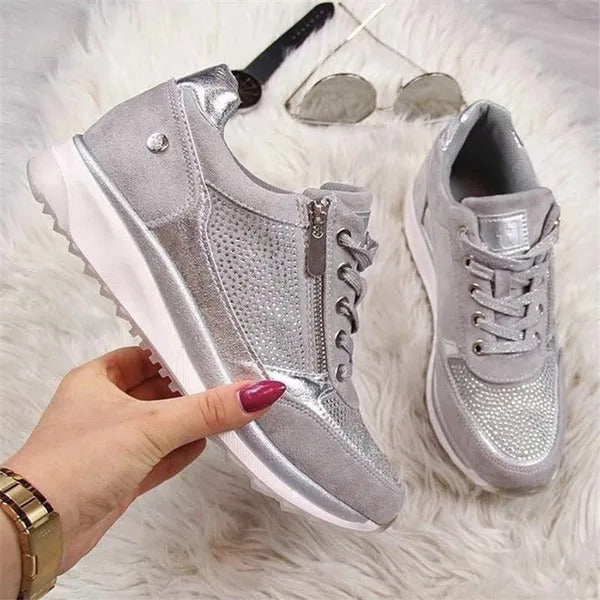 Sneakers Damă cu Fermoar și Detalii Strălucitoare | M&R - 4 - Modariox