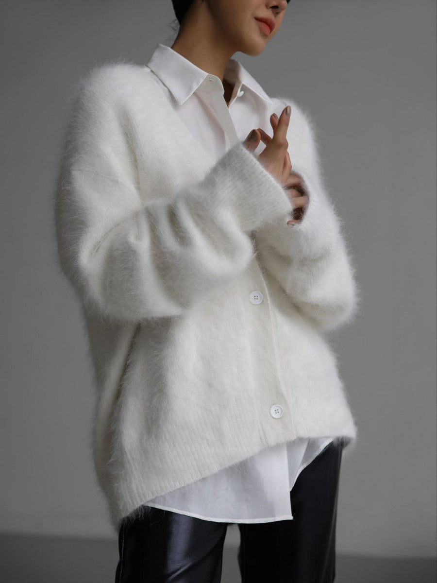 Cardigan damă cu aspect pufoasă și croi lejer | M&R - 3 - Modariox