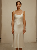 Rochie Midi din Satin Ivoire — Modariox