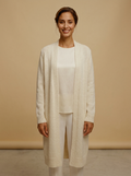 Cardigan Lung Ivoire din Tricot — Modariox