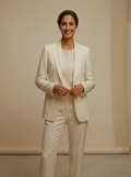 Jachetă Blazer Structurată Ivoire — Modariox