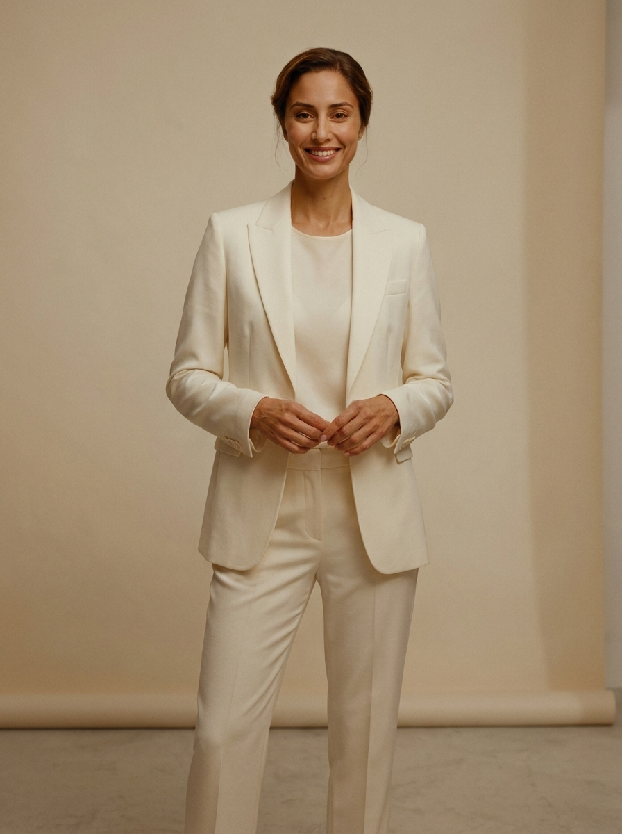 Jachetă Blazer Structurată Ivoire — Modariox