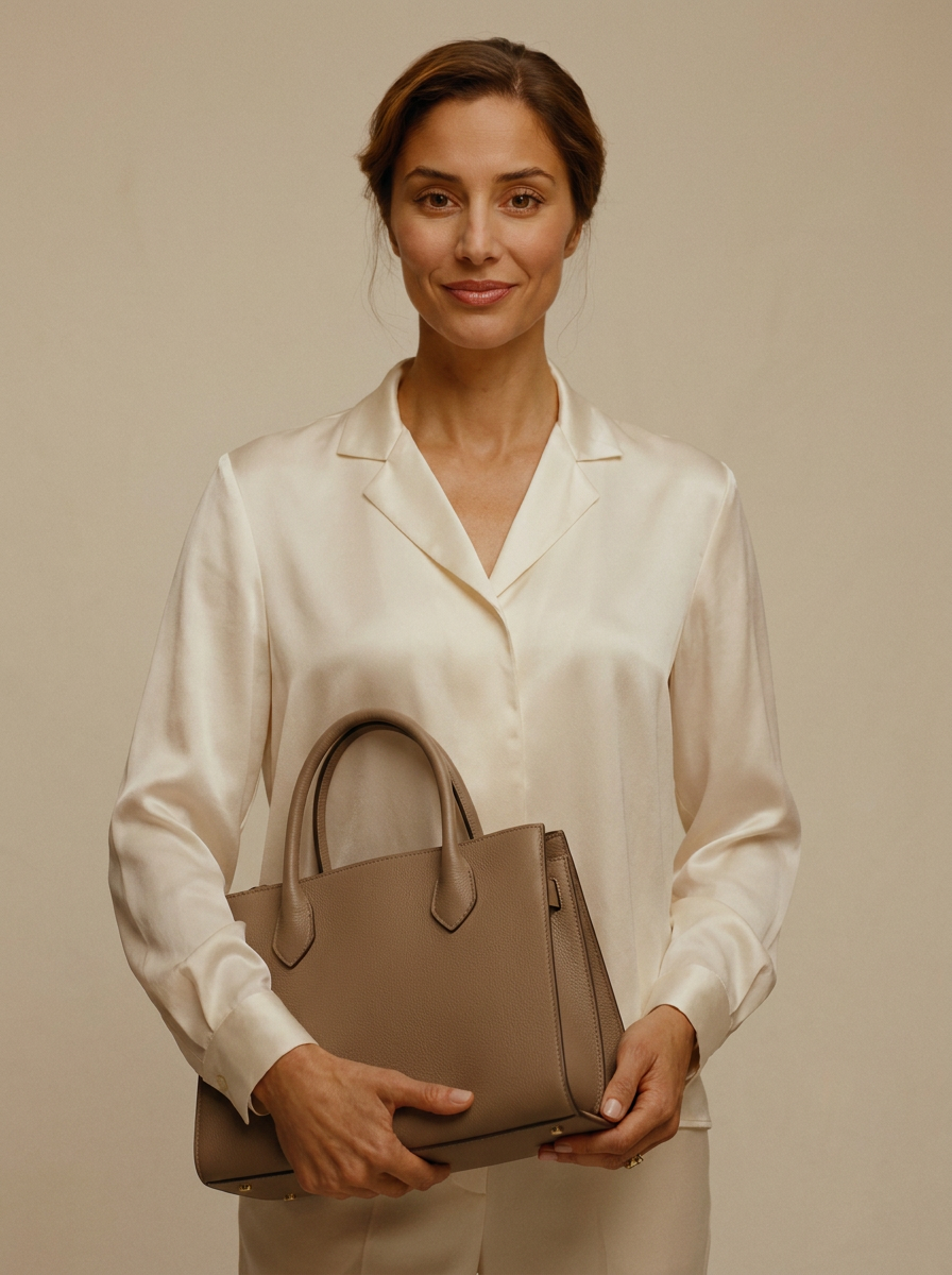 Geantă Structurată Taupe — Modariox
