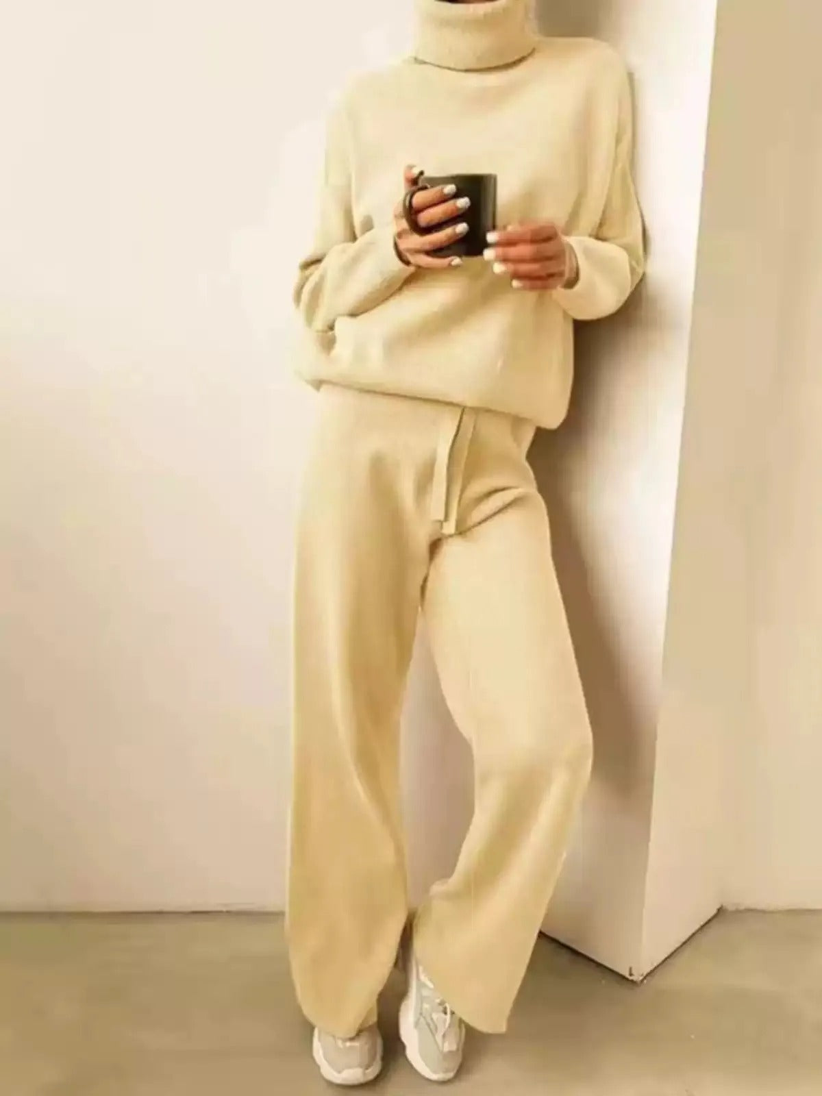 Set două piese lejer cu pulover și pantaloni lărgi | M&R - 3 - Modariox