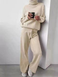 Set două piese lejer cu pulover și pantaloni lărgi | M&R - 1 - Modariox