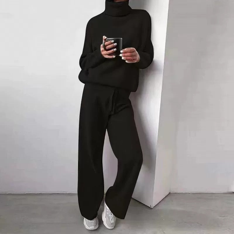 Set două piese lejer cu pulover și pantaloni lărgi | M&R - 4 - Modariox