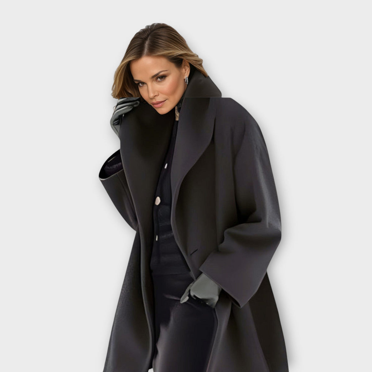 Palton Oversize cu Guler Mare | M&R - 1 - Modariox