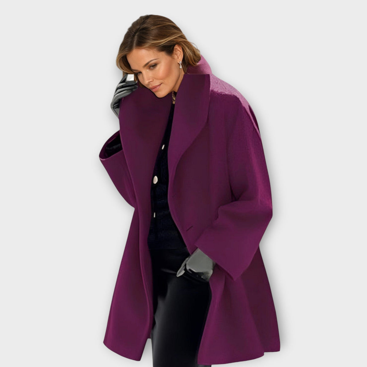 Palton Oversize cu Guler Mare | M&R - 4 - Modariox